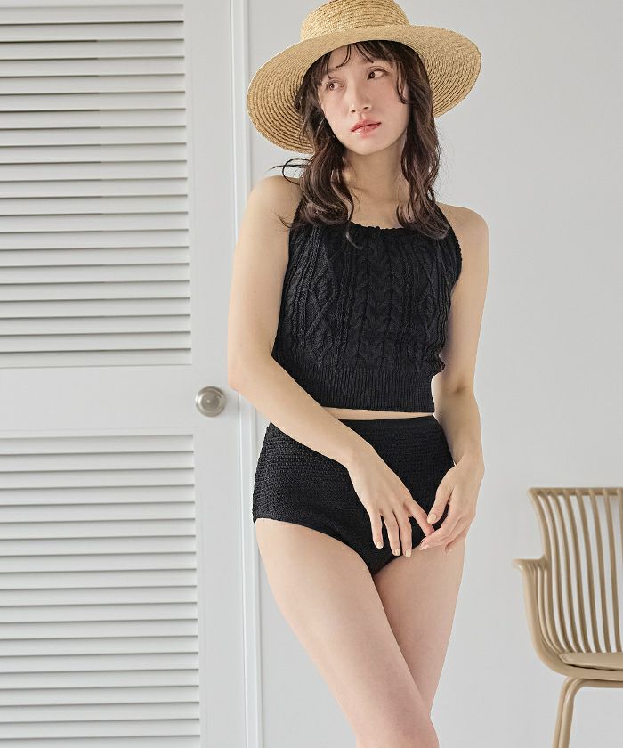 AMAIL ニットビキニ Amazon.co.jp: [シードレス] ダイヤデザイン ニット ビキニ 水着