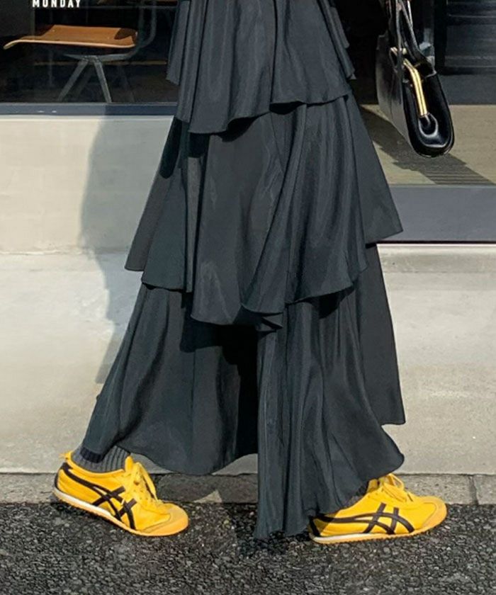 uni　tageechita ヘムエッジティアードワンピース HEM EDGE TIERED DRESS / ヘムエッジティアードワンピース