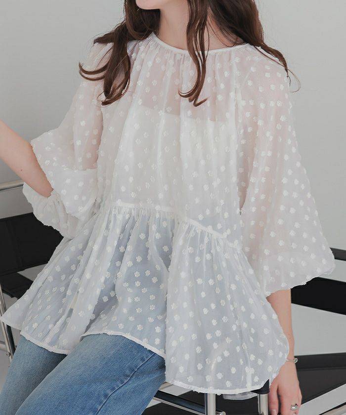 シアージャガードペプラムブラウス | titivate