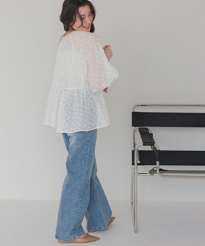 シアージャガードペプラムブラウス | titivate