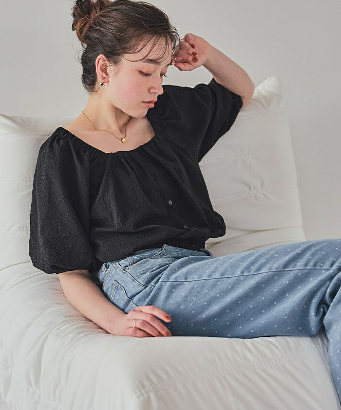 trefleplus フリルスクエアトップス　monotone フリルスクエアトップス | Tops,トップス | | TREFLE＋1