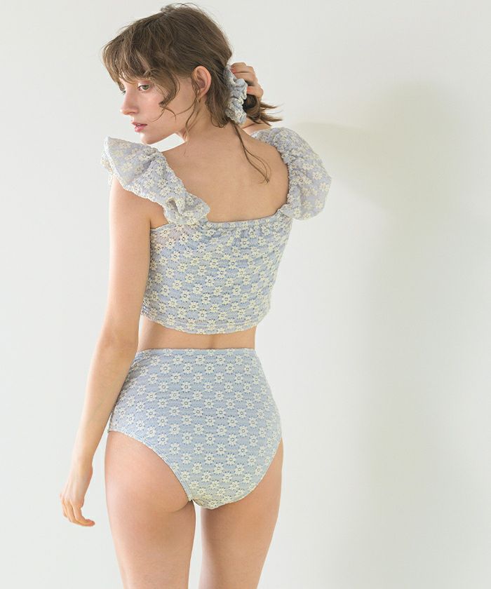 シュシュ付レースオフショルダービキニ/セット水着【SEADRESS