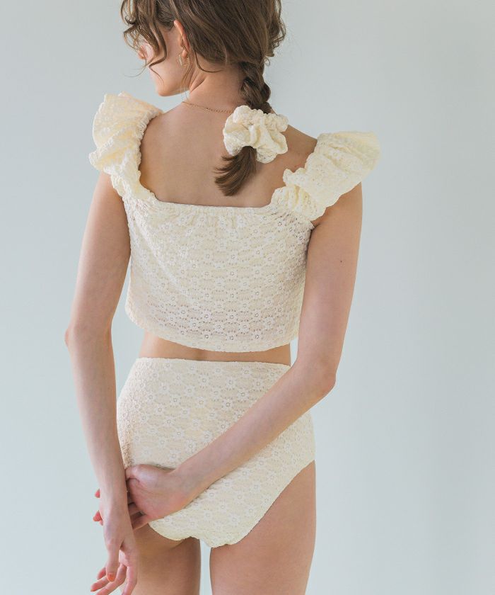 レースオフショルビキニ シュシュ付レースオフショルダービキニ/セット水着【SEADRESS