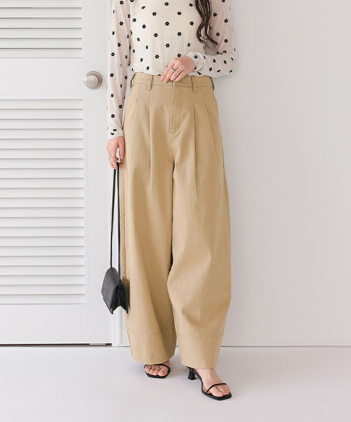 ■美品ZIMMERMANN【定価13】総レースダブルタッククロップドバレルパンツ 楽天市場】ダブルタックバレルレッグカーブパンツ パンツ ズボン