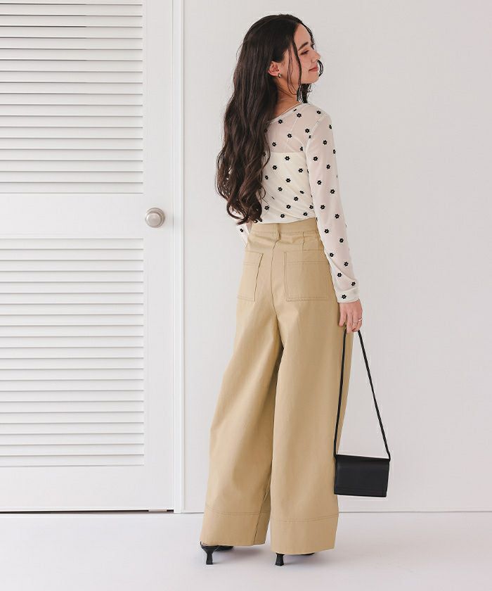 COHINA ツータックバレルパンツ short丈Sサイズ 未使用品 ツータックイージーパンツ-short & regular | 小柄・低身長女性