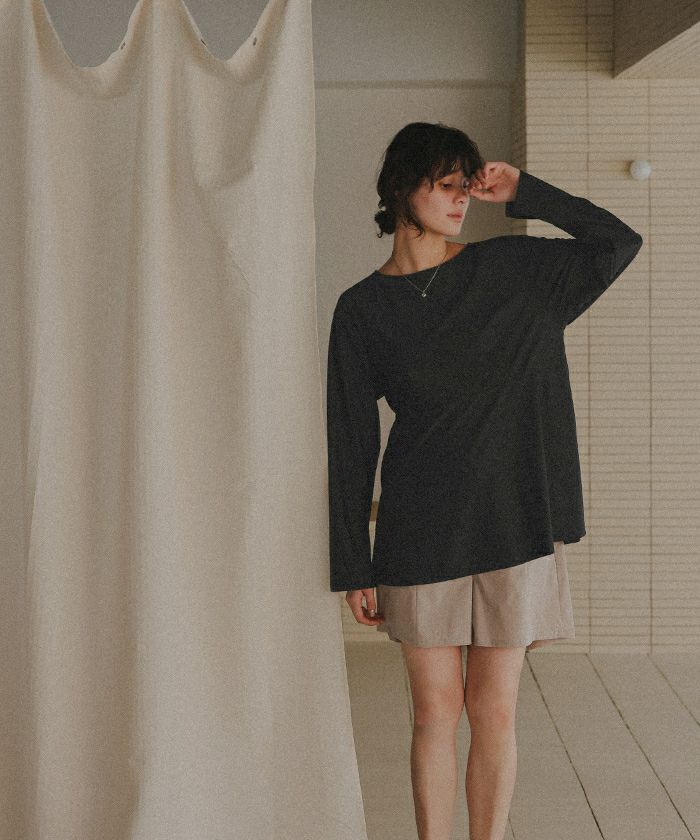 前後2wayペプラムデザイントップス/ラッシュガード【メール便可／90