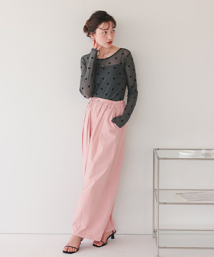 シアーフラワーフロッキートップス【メール便可／35】 | titivate