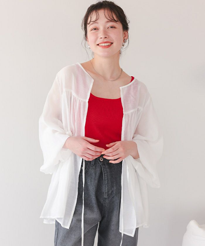 ティアードシアーチュニックブラウス【メール便可／100】 | titivate