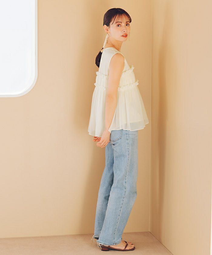 シフォンフリルドッキングトップス【メール便可／100】 | titivate
