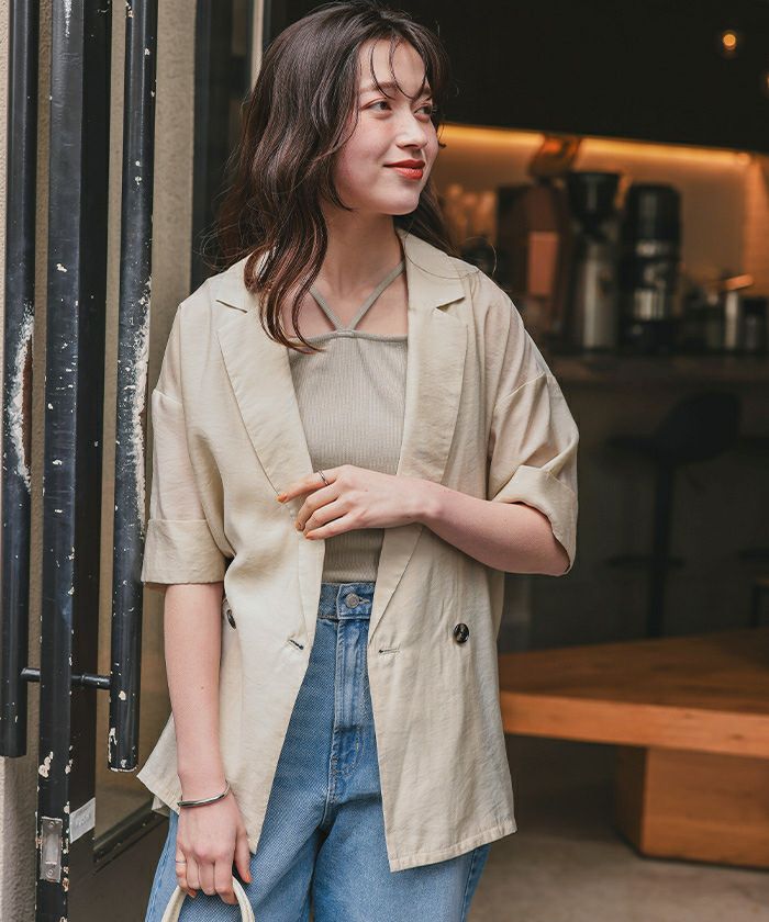 前後2wayデザインリブタンクトップ【メール便可／70】 | titivate