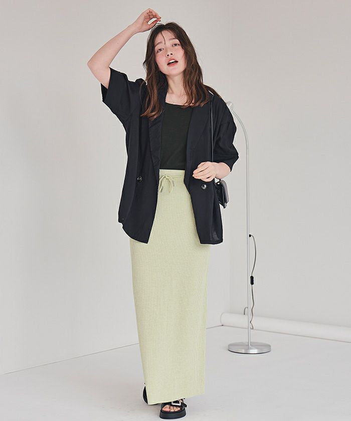 前後2wayデザインリブタンクトップ【メール便可／70】 | titivate