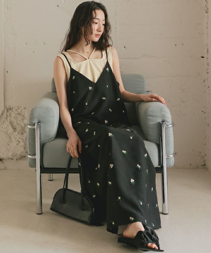 前後2wayデザインリブタンクトップ【メール便可／70】 | titivate