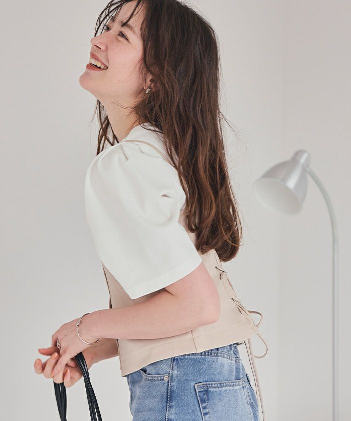 クルーネックタックスリーブトップス【メール便可／100】 | titivate