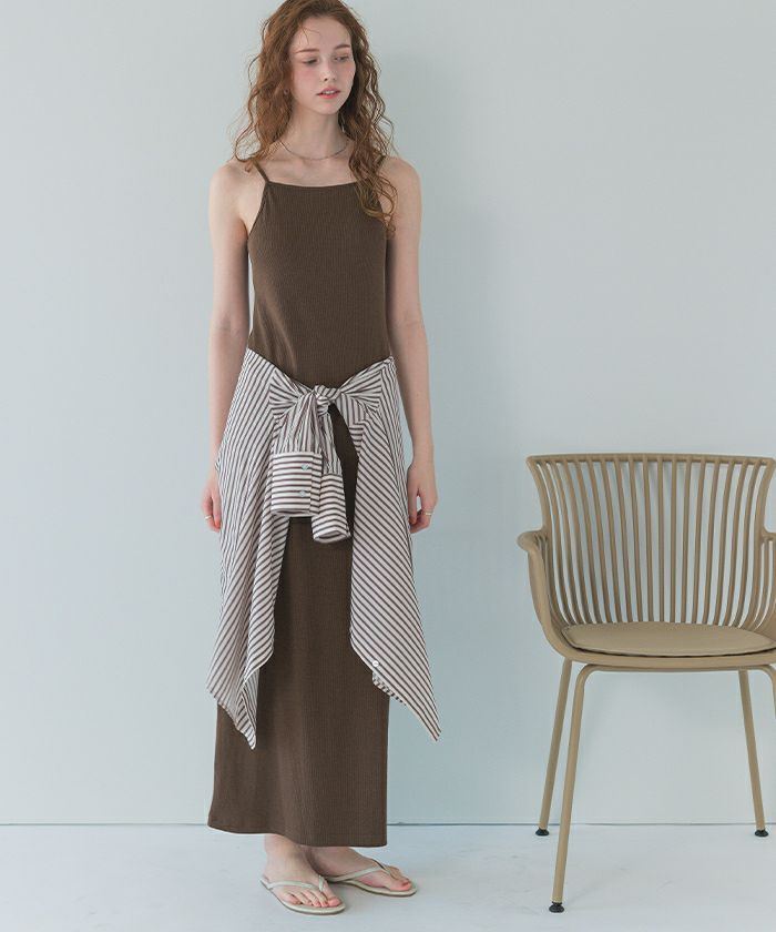 バックオープンデザインキャミソールワンピース【SEADRESS
