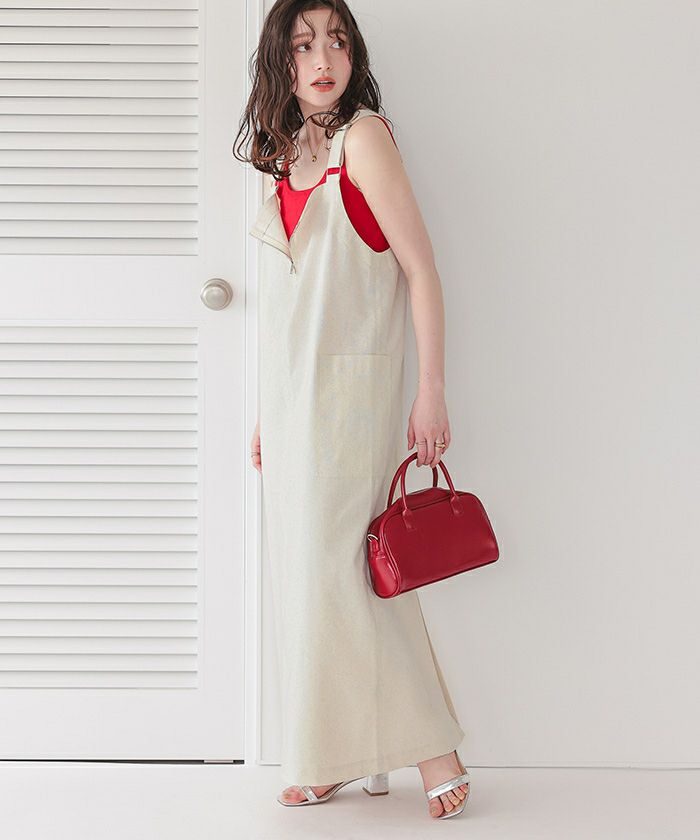 フロントジップジャンパースカート | titivate