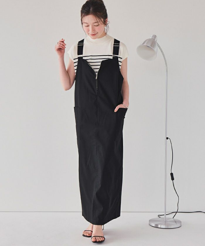 フロントジップジャンパースカート | titivate