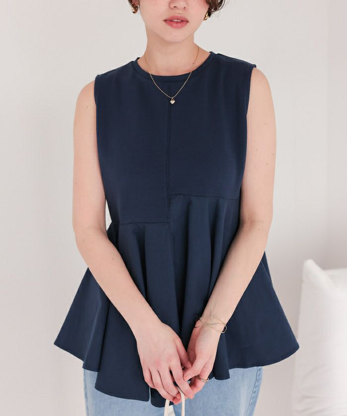 ペプラムフレアドッキングトップス | titivate