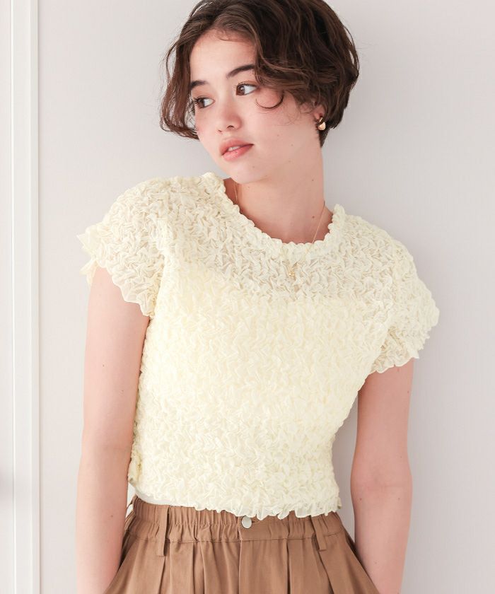 ISSEY MIYAKE ぽこぽこ トップス ポコポコシャーリングシアートップス | titivate