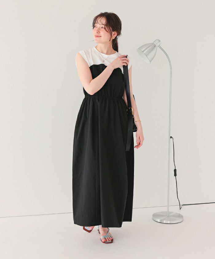 布帛ドッキング撥水加工ワンピース | titivate