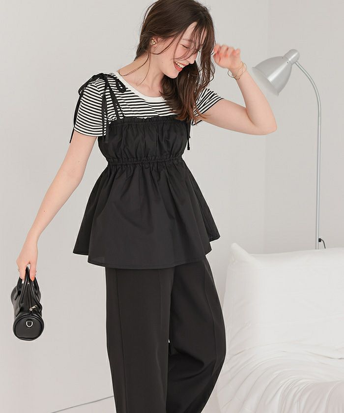 ギャザーチュニックベアキャミソール【メール便可／100】 | titivate