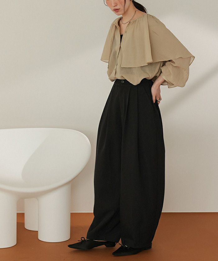lavishgate コクーン ボリュームパンツ ブラック A part by｜コクーンボリュームパンツ | Rakuten Fashion(楽天