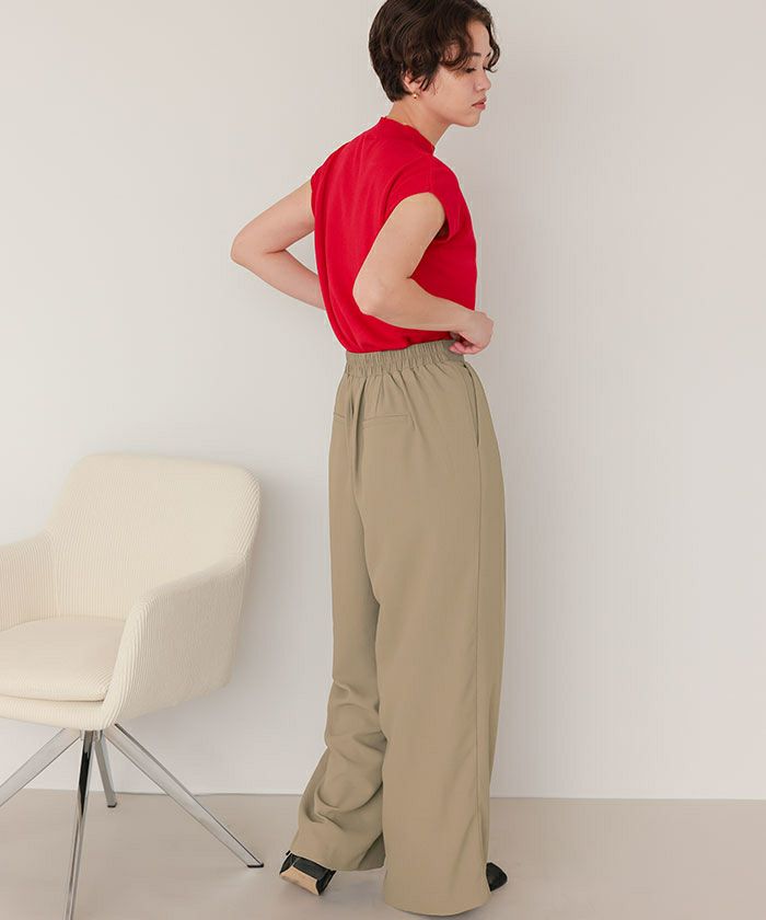 とろみタックワイドイージーパンツ | titivate