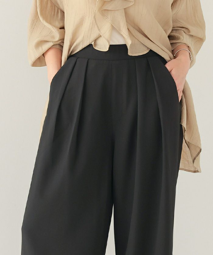 とろみタックワイドイージーパンツ | titivate