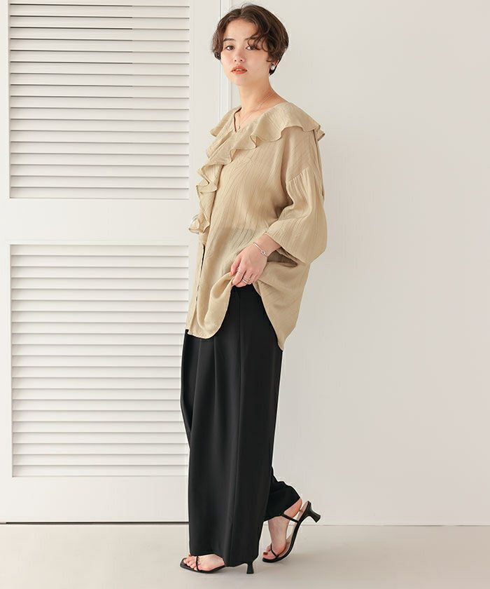 とろみタックワイドイージーパンツ | titivate