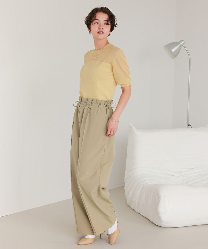 撥水ドローストリングイージーパンツ | titivate