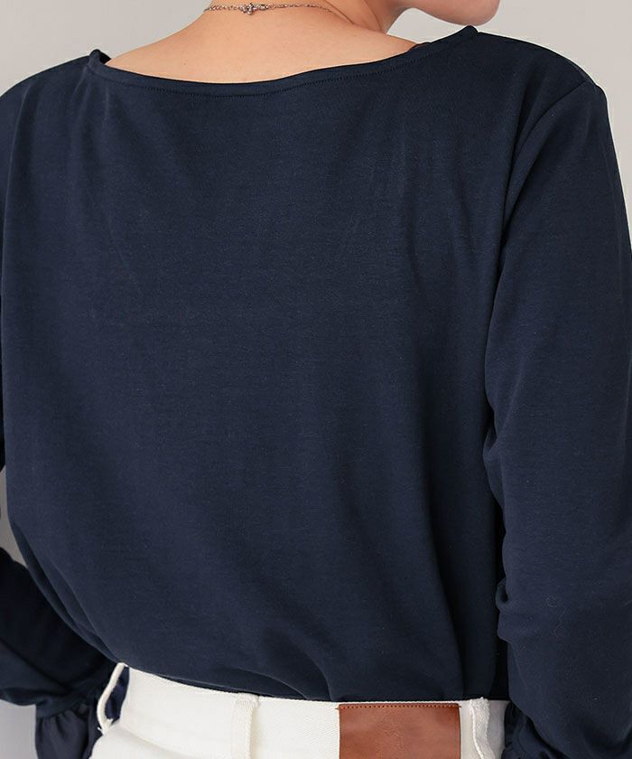 袖口フレアドッキングカットソー | titivate