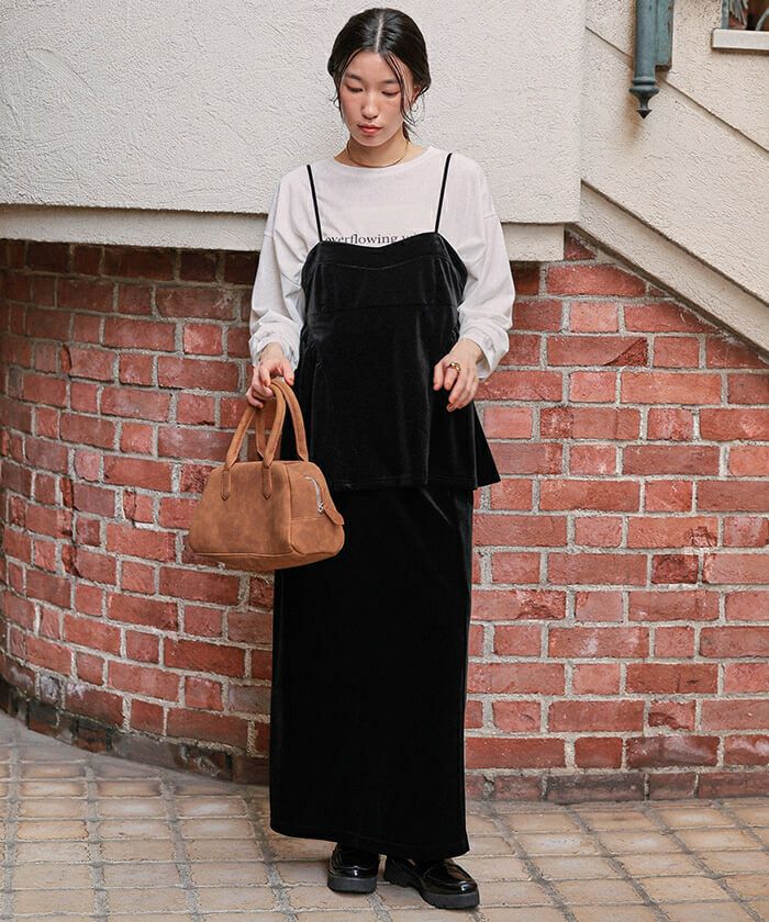 ベロアペプラムビスチェ【メール便可／100】 | titivate