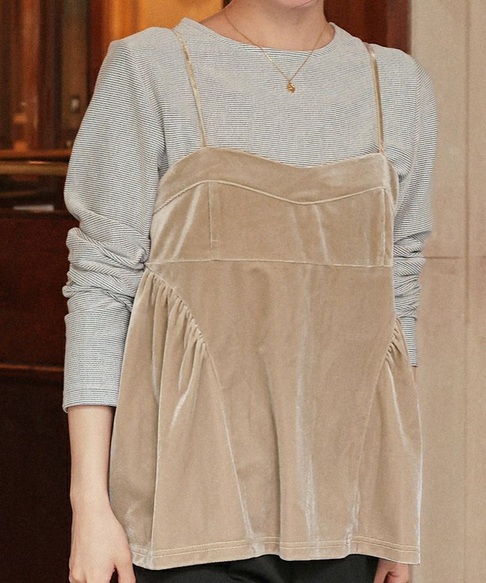 ベロアペプラムビスチェ【メール便可／100】 | titivate