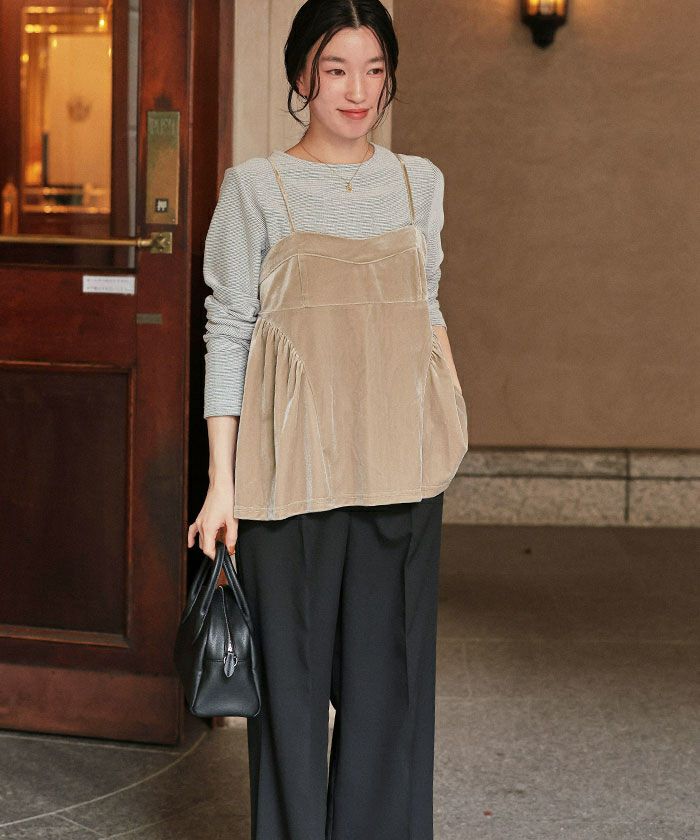 ベロアペプラムビスチェ【メール便可／100】 | titivate