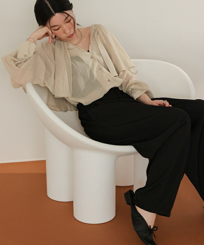 ビッグフリルカラーブラウス | titivate