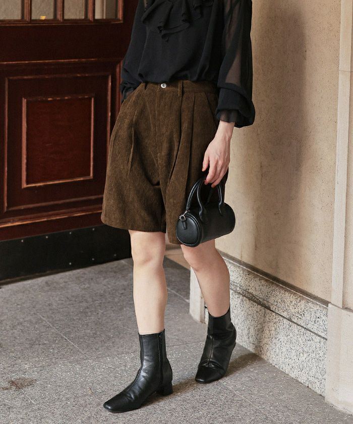 コーデュロイタックショートパンツ | titivate