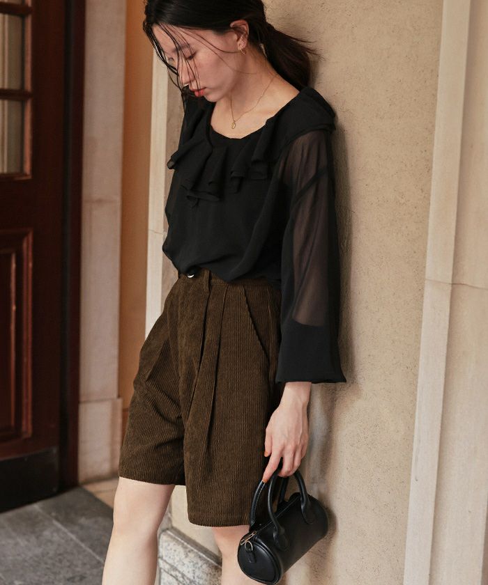 コーデュロイタックショートパンツ | titivate