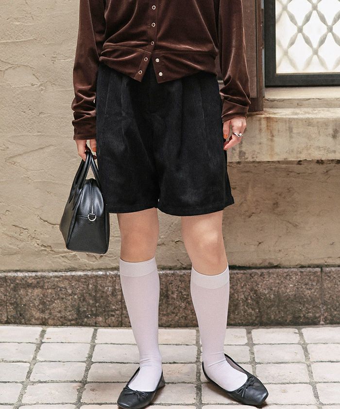 コーデュロイタックショートパンツ | titivate