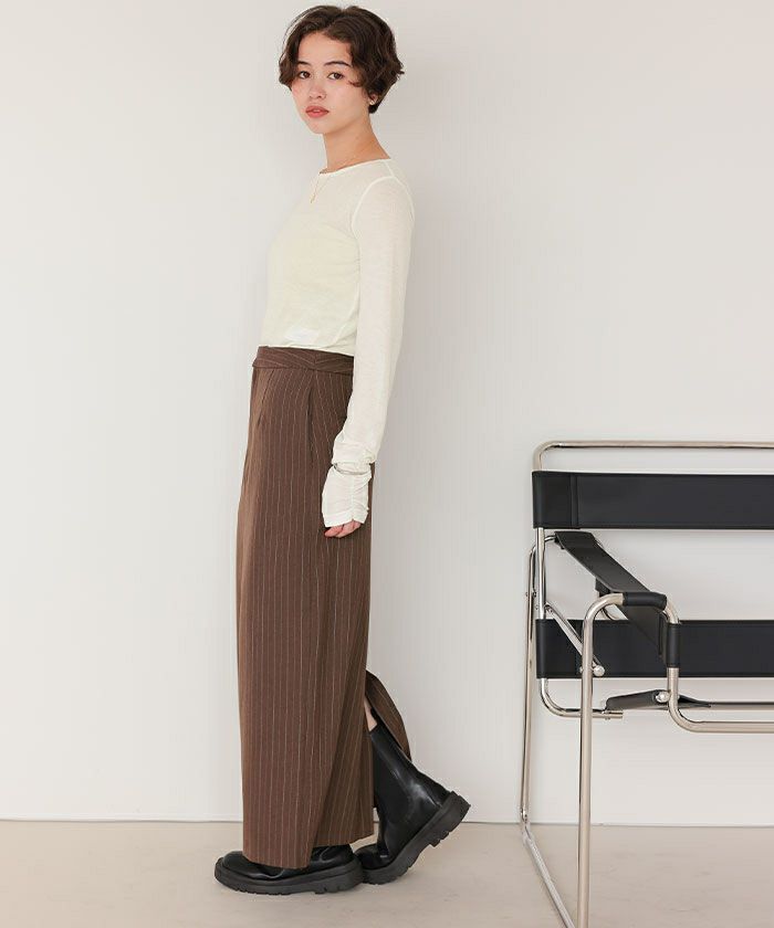 着心地抜群シアーボートネックトップス | titivate