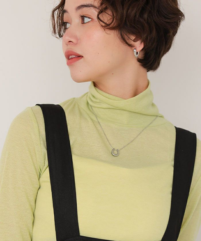 着心地抜群シアーハイネックトップス | titivate