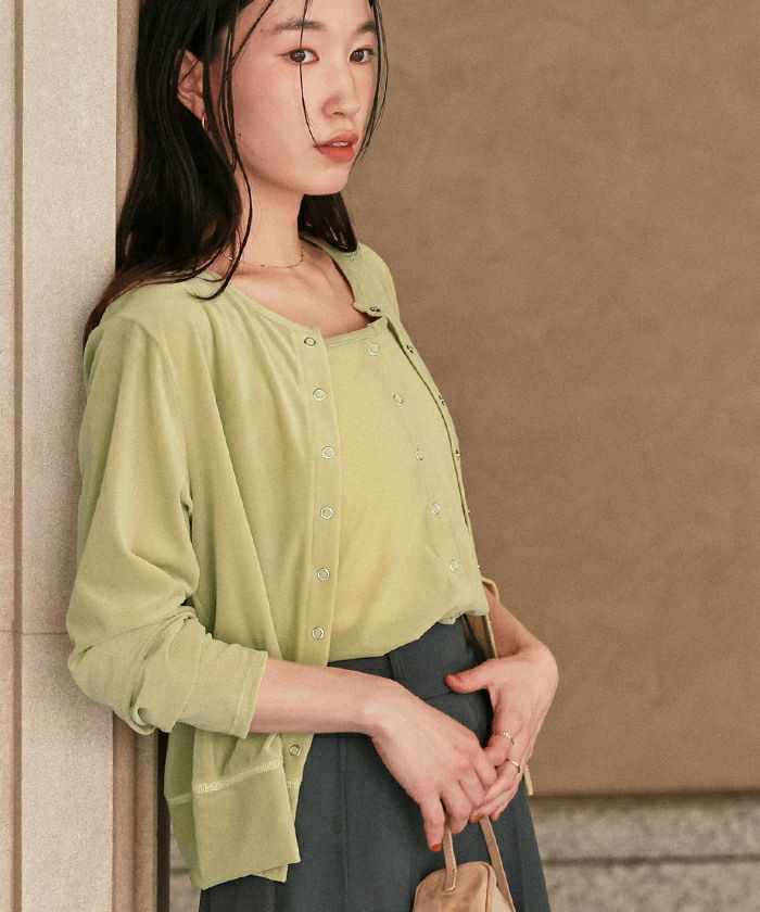 前後2wayシアーベロアタンクトップ | titivate