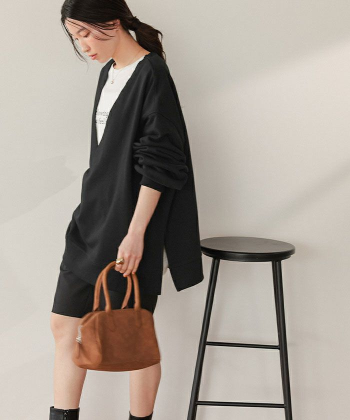 theory luxe サイドスリットプルオーバー スウェット カットソー theory luxe サイドスリットプルオーバー スウェット カットソー