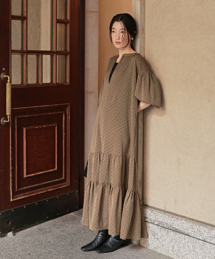 スキッパーティアードワンピース | titivate