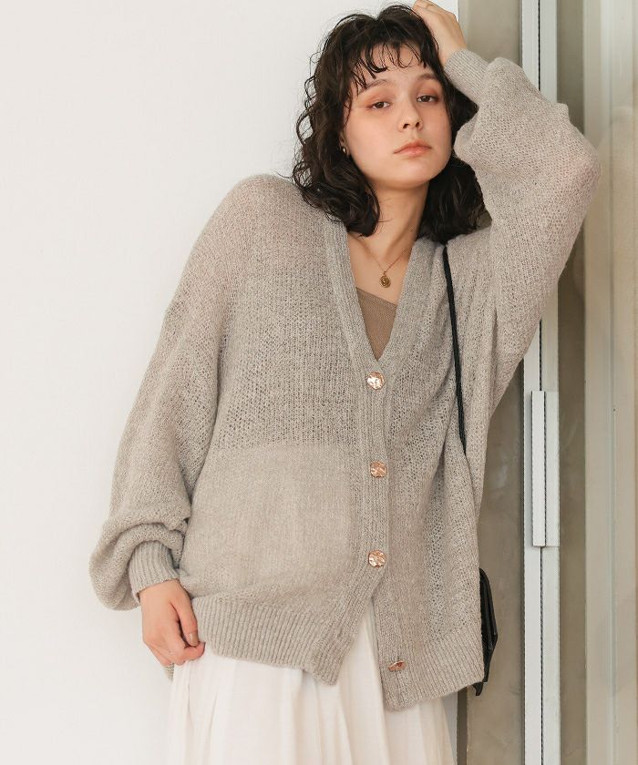 モヘアライクシアーニットカーディガン | titivate