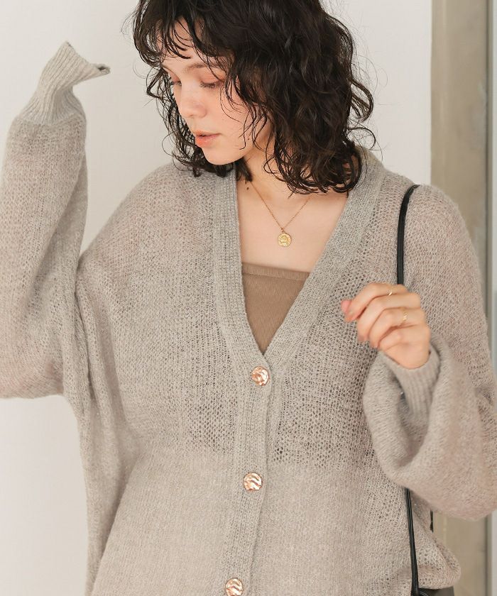 モヘアライクシアーニットカーディガン | titivate