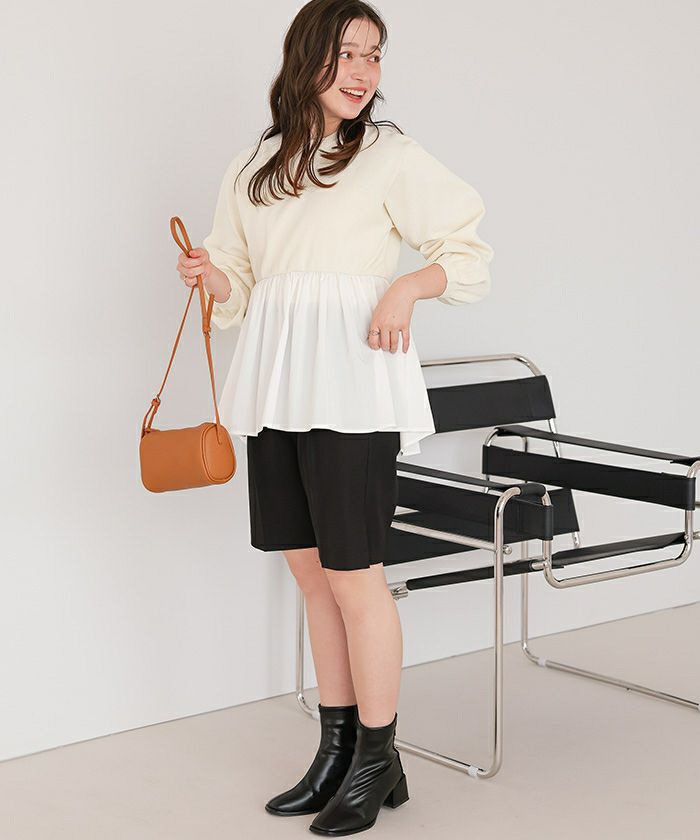 ペプラムドッキングニットプルオーバー | titivate