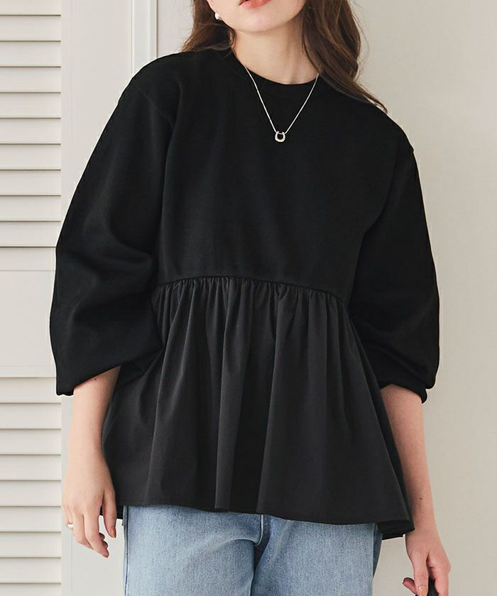 ペプラムドッキングニットプルオーバー | titivate