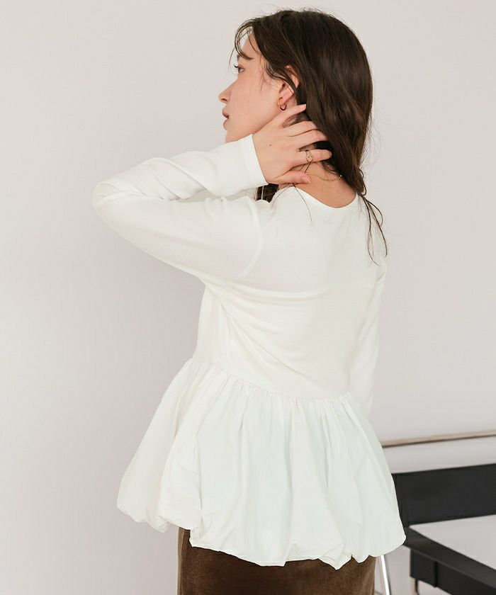 バルーンシルエット長袖トップス | titivate