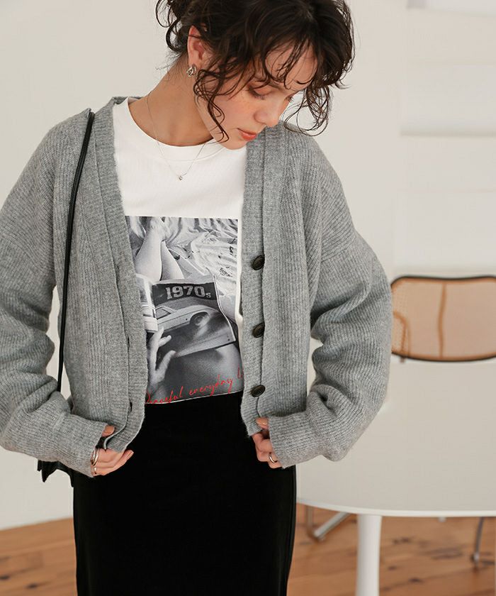 ヴィンテージライクフォトプリントロングスリーブTシャツ | titivate