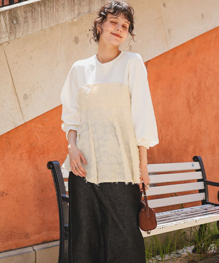 ビスチェライクドッキングペプラムトップス | titivate