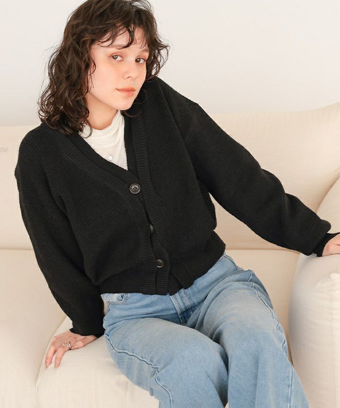 レイヤードデザインニットカーディガン | titivate